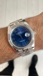 Rolex Datejust Azzuro Blue 126334 Jubilee Mavi Kadran 41mm Replika Saat