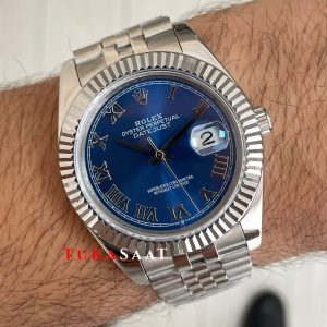 Rolex Datejust Azzuro Blue 126334 Jubilee Mavi Kadran 41mm Replika Saat