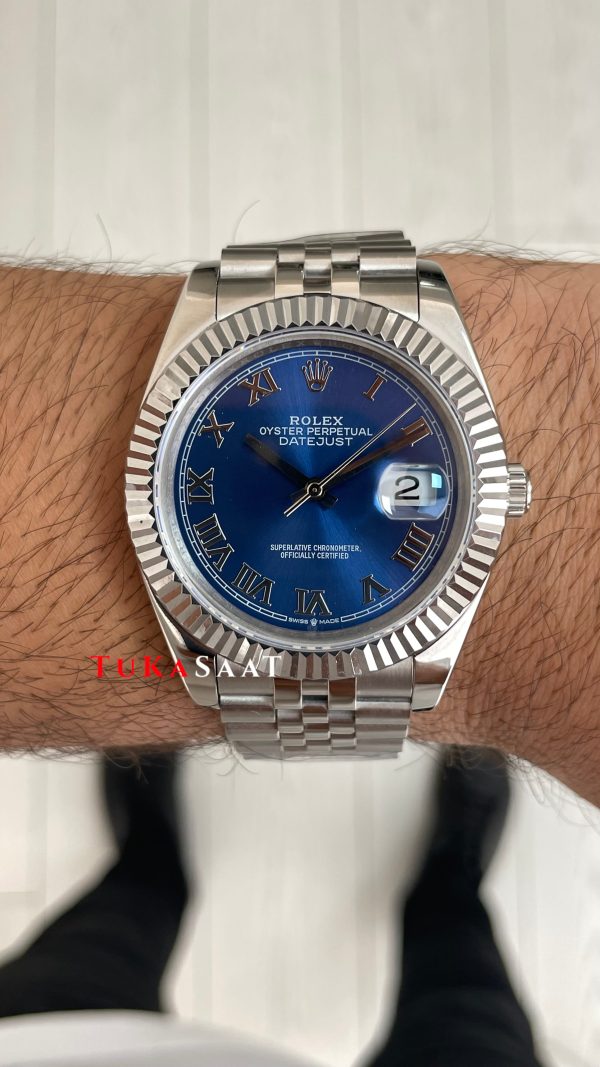 Rolex Datejust Azzuro Blue 126334 Jubilee Mavi Kadran 41mm Replika Saat Rolex Datejust Azzuro Blue 126334 Jubilee Mavi Kadran 41mm Replika Saat