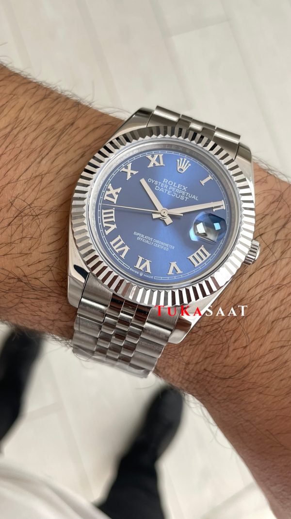 Rolex Datejust Azzuro Blue 126334 Jubilee Mavi Kadran 41mm Replika Saat Rolex Datejust Azzuro Blue 126334 Jubilee Mavi Kadran 41mm Replika Saat