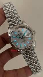 Rolex Datejust Beyaz 126334 Jubilee 41mm DD3235 V2 Super Klon Swiss ETA Saat AR Factory