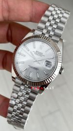 Rolex Datejust Beyaz 126334 Jubilee 41mm DD3235 V2 Super Klon Swiss ETA Saat AR Factory