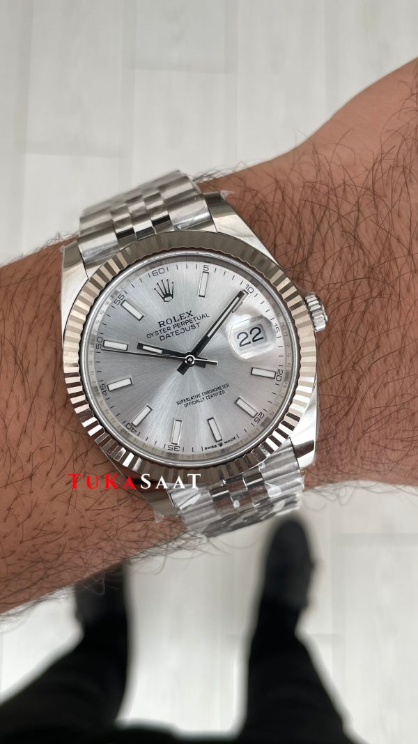 Rolex Datejust Beyaz 126334 Jubilee 41mm DD3235 V2 Super Klon Swiss ETA Saat AR Factory