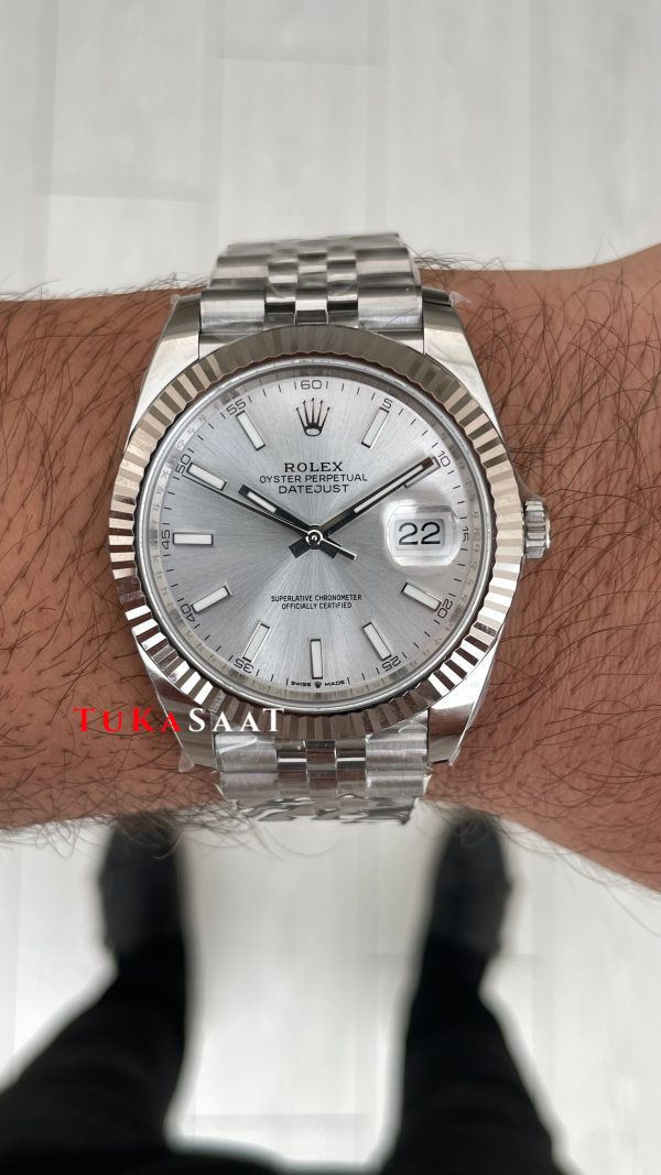 Rolex Datejust Beyaz 126334 Jubilee 41mm DD3235 V2 Super Klon Swiss ETA Saat AR Factory