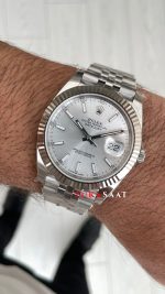 Rolex Datejust Beyaz 126334 Jubilee 41mm DD3235 V2 Super Klon Swiss ETA Saat AR Factory