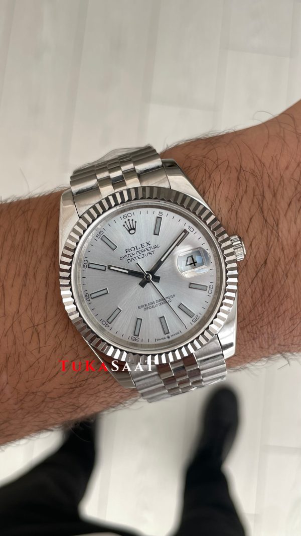 Rolex Datejust Beyaz 126334 Jubilee 41mm Replika Saat