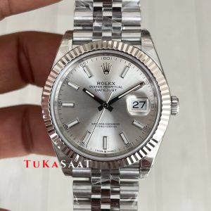 Rolex Datejust Beyaz 126334 Jubilee Silver White Dial 41mm V2 3235 Super Clone Swiss ETA Saat VS Factory