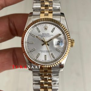 Rolex Datejust Beyaz Kadran 126233 Jubilee Two Tone Gold 36mm Kadın Kol Saati