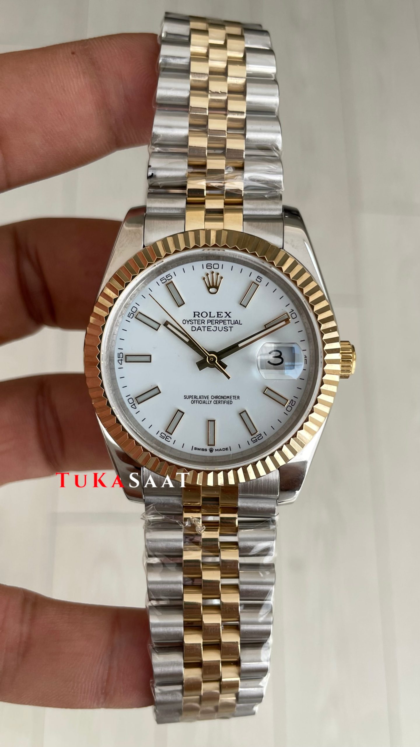Rolex Datejust Beyaz Kadran 126333 Jubilee Two Tone Gold 41mm Replika Saat Rolex Datejust Beyaz Kadran 126333 Jubilee Two Tone Gold 41mm Replika Saat