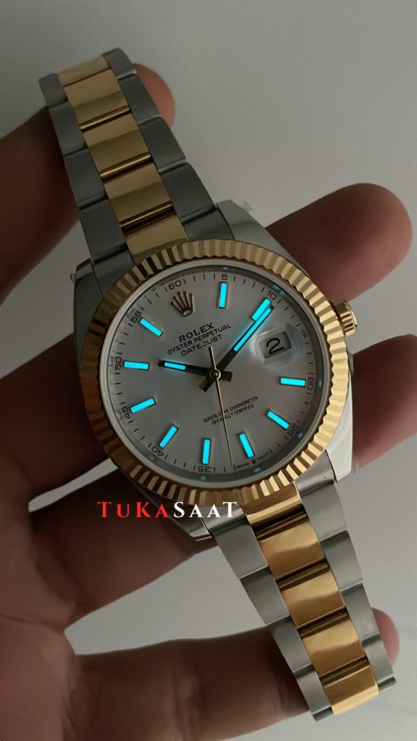 Rolex Datejust Beyaz Kadran 126333 Oyster Two Tone Gold 41mm Swiss ETA Saat Copy Clean Rolex Datejust Beyaz Kadran 126333 Oyster Two Tone Gold 41mm Swiss ETA Saat Copy Clean