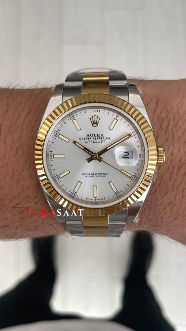 Rolex Datejust Beyaz Kadran 126333 Oyster Two Tone Gold 41mm Swiss ETA Saat Copy Clean Rolex Datejust Beyaz Kadran 126333 Oyster Two Tone Gold 41mm Swiss ETA Saat Copy Clean