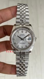 Rolex Datejust Beyaz Taşlı 126334 White Diamond Jubilee 41mm Replika Saat