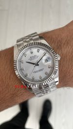 Rolex Datejust Beyaz Taşlı 126334 White Diamond Jubilee 41mm Replika Saat