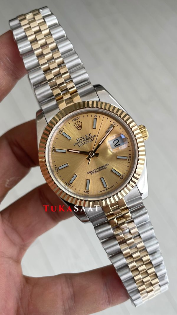 Rolex Datejust Champagne 126333 Jubilee Two Tone Gold Şampanya Kadran 41mm Replika Saat Rolex Datejust Champagne 126333 Jubilee Two Tone Gold Şampanya Kadran 41mm Replika Saat