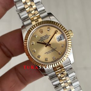 Rolex Datejust Champagne Diamond Dial 278273 Jubilee 31mm Lady Two Tone Gold Kadın Saati