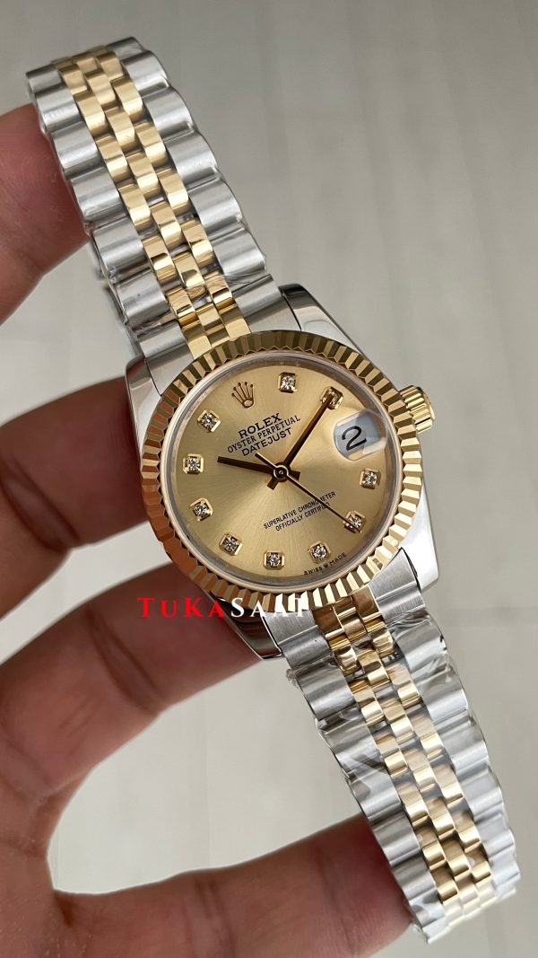 Rolex Datejust Champagne Diamond Dial 278273 Jubilee 31mm Lady Two Tone Gold Kadın Saati Rolex Datejust Champagne Diamond Dial 278273 Jubilee 31mm Lady Two Tone Gold Kadın Saati