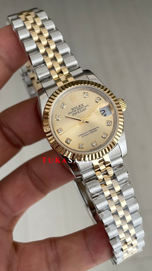 Rolex Datejust Champagne Diamond Dial 278273 Jubilee 31mm Lady Two Tone Gold Kadın Saati Rolex Datejust Champagne Diamond Dial 278273 Jubilee 31mm Lady Two Tone Gold Kadın Saati