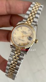 Rolex Datejust Champagne Diamond Dial 278273 Jubilee 31mm Lady Two Tone Gold Kadın Saati