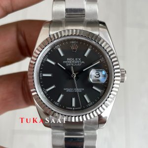 Rolex Datejust Gri Kadran 126334 Oyster Rhodium Grey 41mm Replika Saat