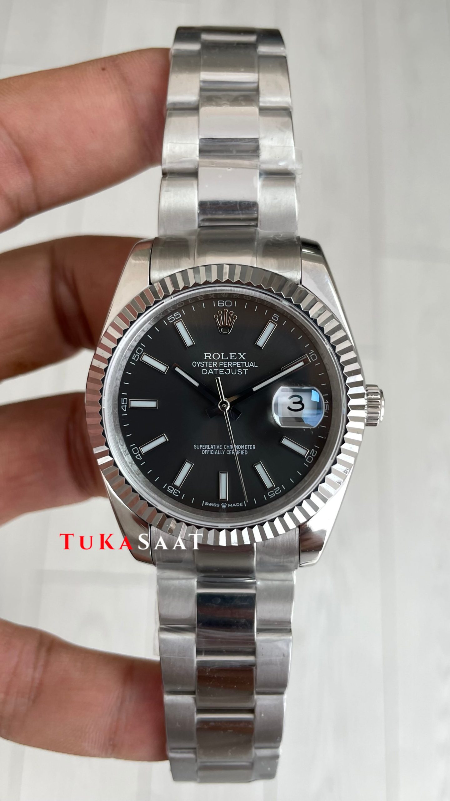 Rolex Datejust Gri Kadran 126334 Oyster Rhodium Grey 41mm Replika Saat Rolex Datejust Gri Kadran 126334 Oyster Rhodium Grey 41mm Replika Saat