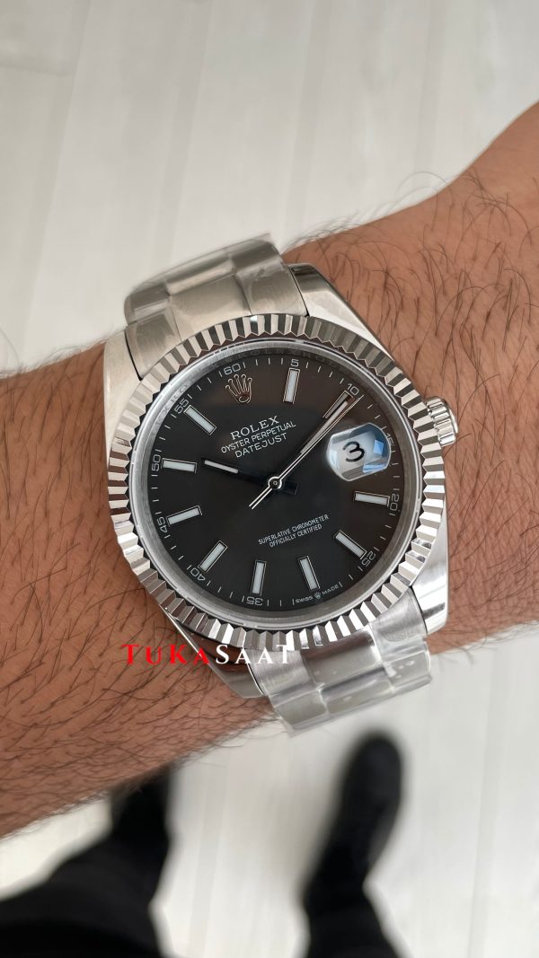 Rolex Datejust Gri Kadran 126334 Oyster Rhodium Grey 41mm Replika Saat Rolex Datejust Gri Kadran 126334 Oyster Rhodium Grey 41mm Replika Saat