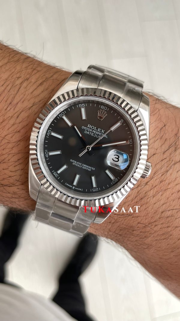 Rolex Datejust Gri Kadran 126334 Oyster Rhodium Grey 41mm Replika Saat Rolex Datejust Gri Kadran 126334 Oyster Rhodium Grey 41mm Replika Saat