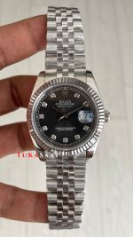 Rolex Datejust Gri Taşlı 126334 Rhodium Diamond Jubilee 41mm Replika Saat