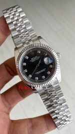 Rolex Datejust Gri Taşlı 126334 Rhodium Diamond Jubilee 41mm Replika Saat