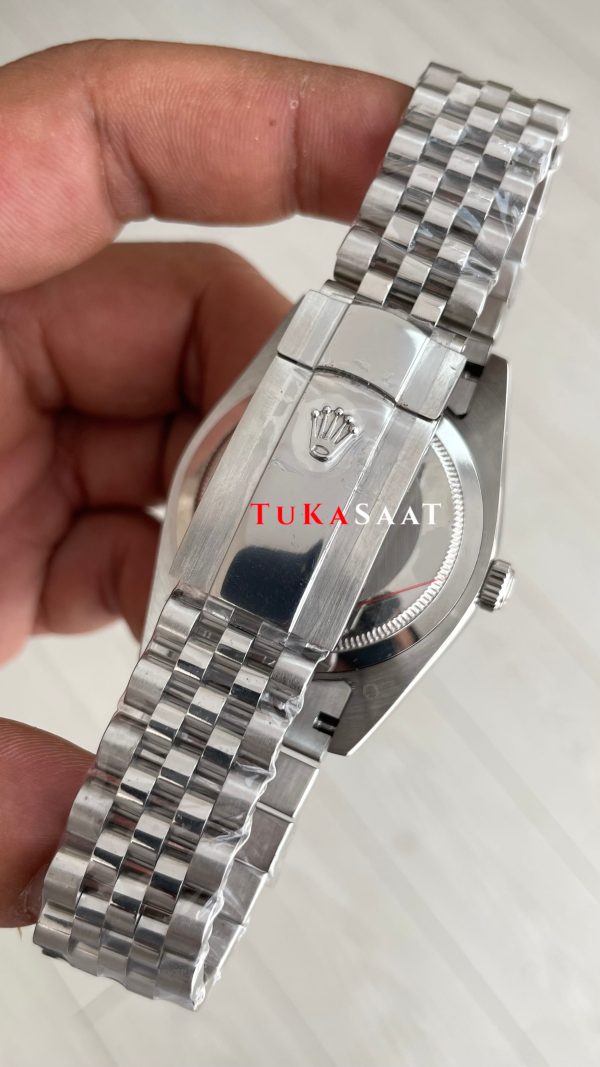 Rolex Datejust Gri Taşlı 126334 Rhodium Diamond Jubilee 41mm Replika Saat