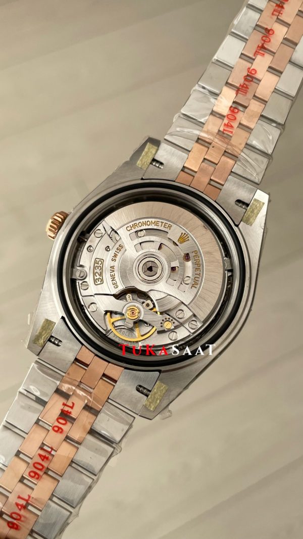 Rolex Datejust Jubilee 126331 Rosegold Two Tone Siyah Kadran 41mm 3235 Super Clone Swiss ETA Clean Factory