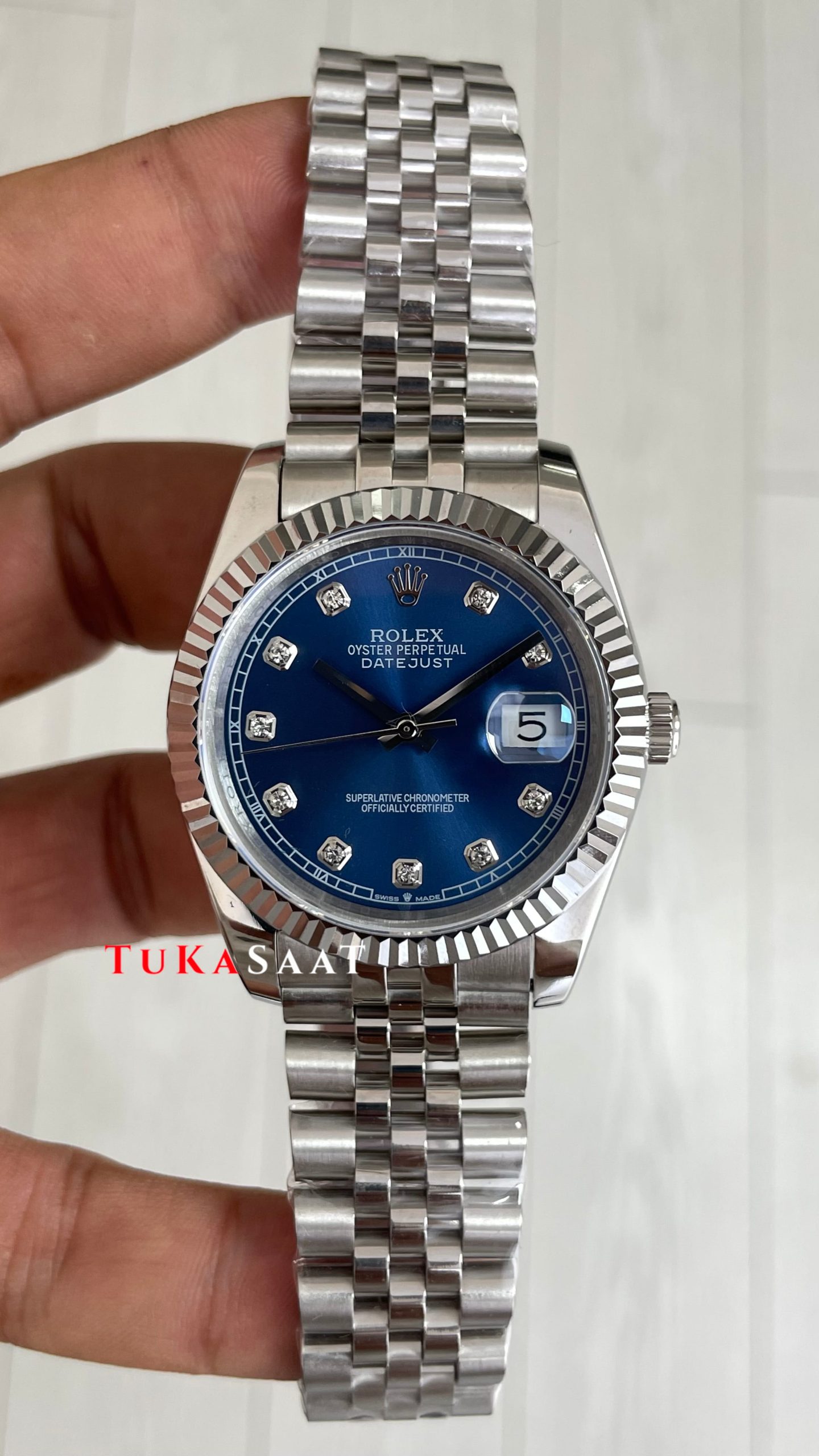 Rolex Datejust Mavi Taşlı 126334 Blue Diamond Jubilee 41mm Replika Saat Rolex Datejust Mavi Taşlı 126334 Blue Diamond Jubilee 41mm Replika Saat