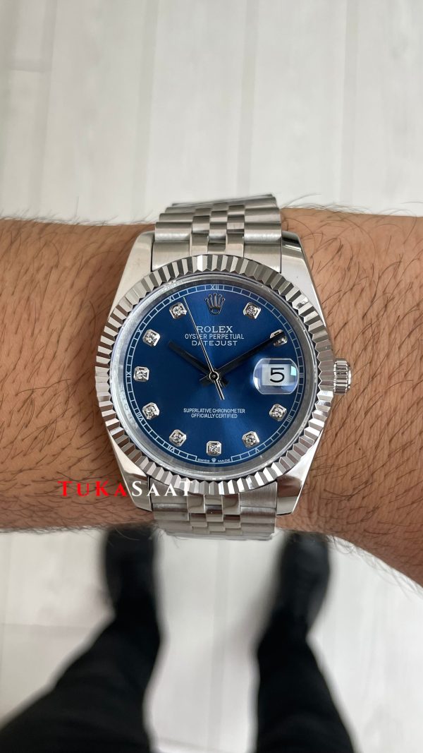 Rolex Datejust Mavi Taşlı 126334 Blue Diamond Jubilee 41mm Replika Saat Rolex Datejust Mavi Taşlı 126334 Blue Diamond Jubilee 41mm Replika Saat