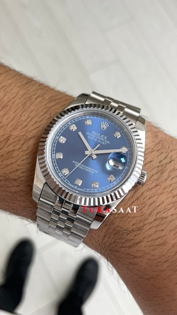 Rolex Datejust Mavi Taşlı 126334 Blue Diamond Jubilee 41mm Replika Saat Rolex Datejust Mavi Taşlı 126334 Blue Diamond Jubilee 41mm Replika Saat