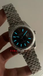 Rolex Datejust Rhodium 126334 Jubilee Gri Kadran 41mm Replika Saat