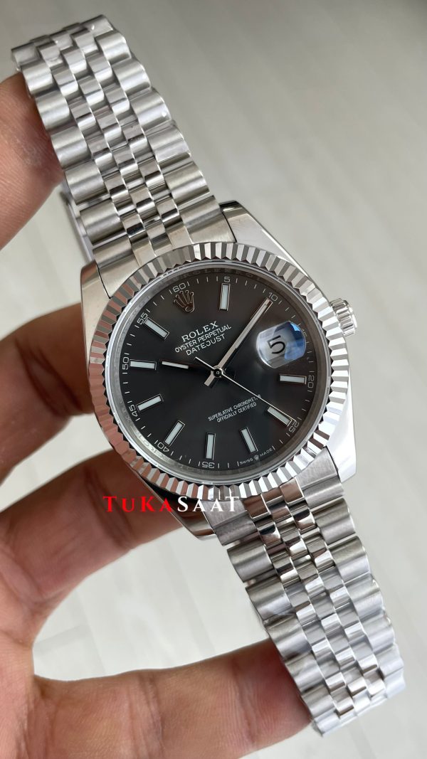 Rolex Datejust Rhodium 126334 Jubilee Gri Kadran 41mm Replika Saat Rolex Datejust Rhodium 126334 Jubilee Gri Kadran 41mm Replika Saat