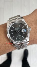 Rolex Datejust Rhodium 126334 Jubilee Gri Kadran 41mm Replika Saat