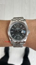 Rolex Datejust Rhodium 126334 Jubilee Gri Kadran 41mm Replika Saat