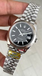 Rolex Datejust Siyah 126334 Jubilee 41mm DD3235 V2 Super Klon Swiss ETA Saat AR Factory