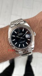Rolex Datejust Siyah 126334 Jubilee 41mm DD3235 V2 Super Klon Swiss ETA Saat AR Factory