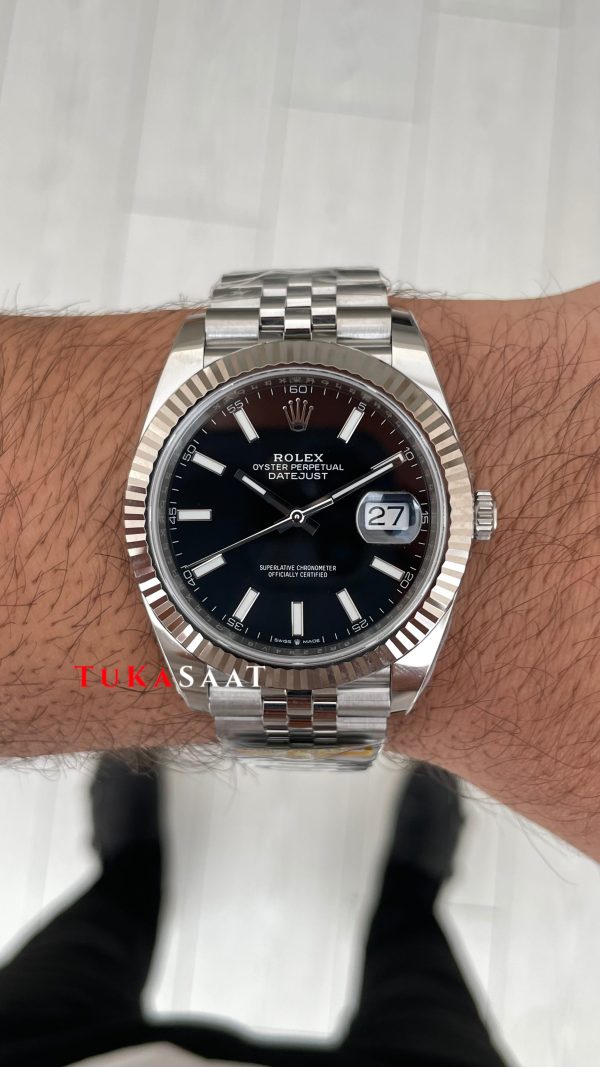 Rolex Datejust Siyah 126334 Jubilee 41mm DD3235 V2 Super Klon Swiss ETA Saat AR Factory