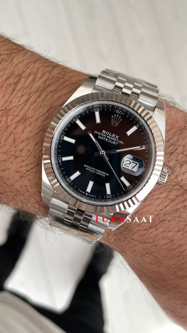 Rolex Datejust Siyah 126334 Jubilee 41mm DD3235 V2 Super Klon Swiss ETA Saat AR Factory