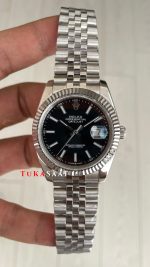 Rolex Datejust Siyah 126334 Jubilee Black 41mm Replika Saat