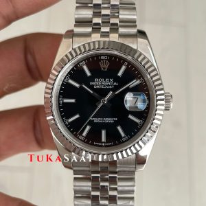 Rolex Datejust Siyah 126334 Jubilee Black 41mm Replika Saat