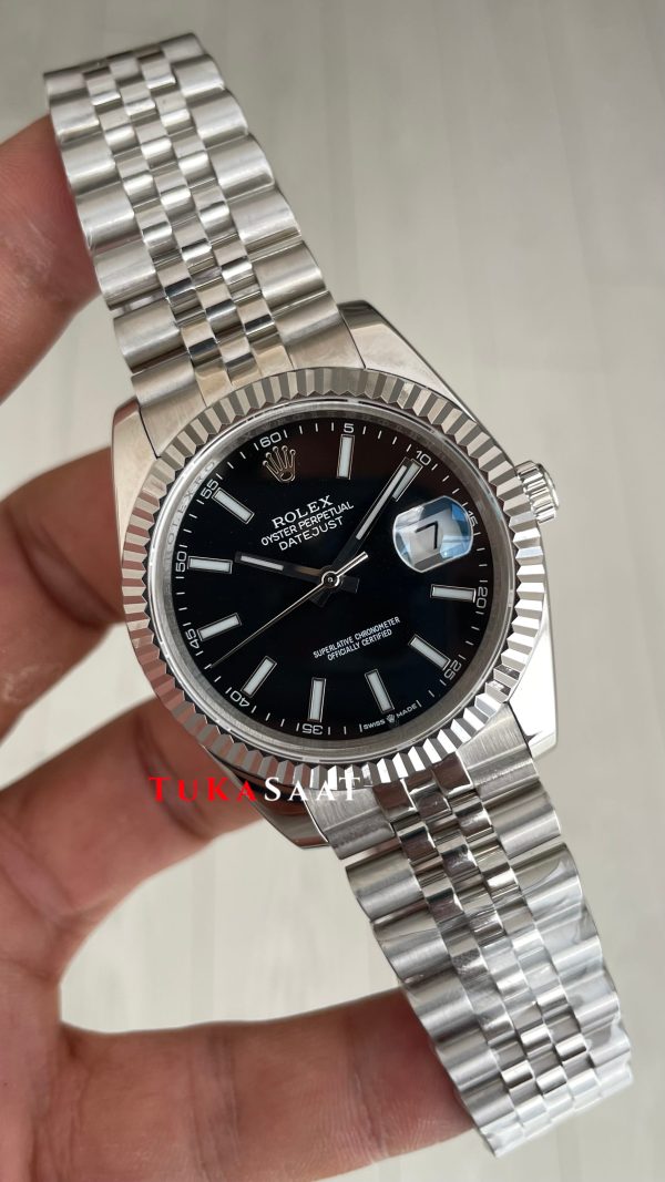 Rolex Datejust Siyah 126334 Jubilee Black 41mm Replika Saat Rolex Datejust Siyah 126334 Jubilee Black 41mm Replika Saat