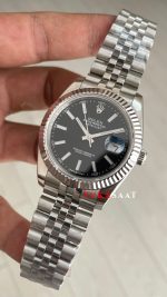 Rolex Datejust Siyah 126334 Jubilee Black 41mm Replika Saat
