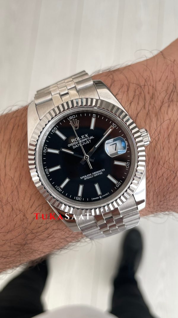 Rolex Datejust Siyah 126334 Jubilee Black 41mm Replika Saat Rolex Datejust Siyah 126334 Jubilee Black 41mm Replika Saat