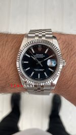 Rolex Datejust Siyah 126334 Jubilee Black 41mm Replika Saat