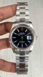 Rolex Datejust Siyah 126334 Oyster 41mm Replika Saat