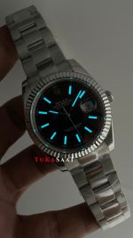 Rolex Datejust Siyah 126334 Oyster 41mm Replika Saat