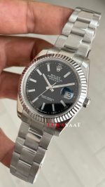Rolex Datejust Siyah 126334 Oyster 41mm Replika Saat